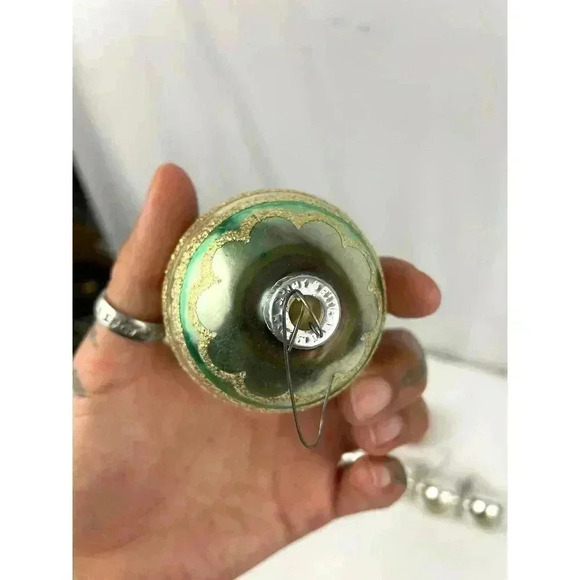 VTG Lot of 8 Mercury Glass Ornaments Holiday Christmas Gold Silver Shiny Brite - Picture 12 of 14